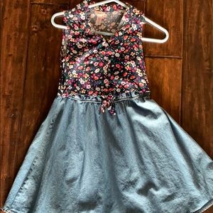 A justice floral and denim dress